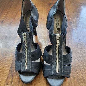 🖤moda zipper heels🖤